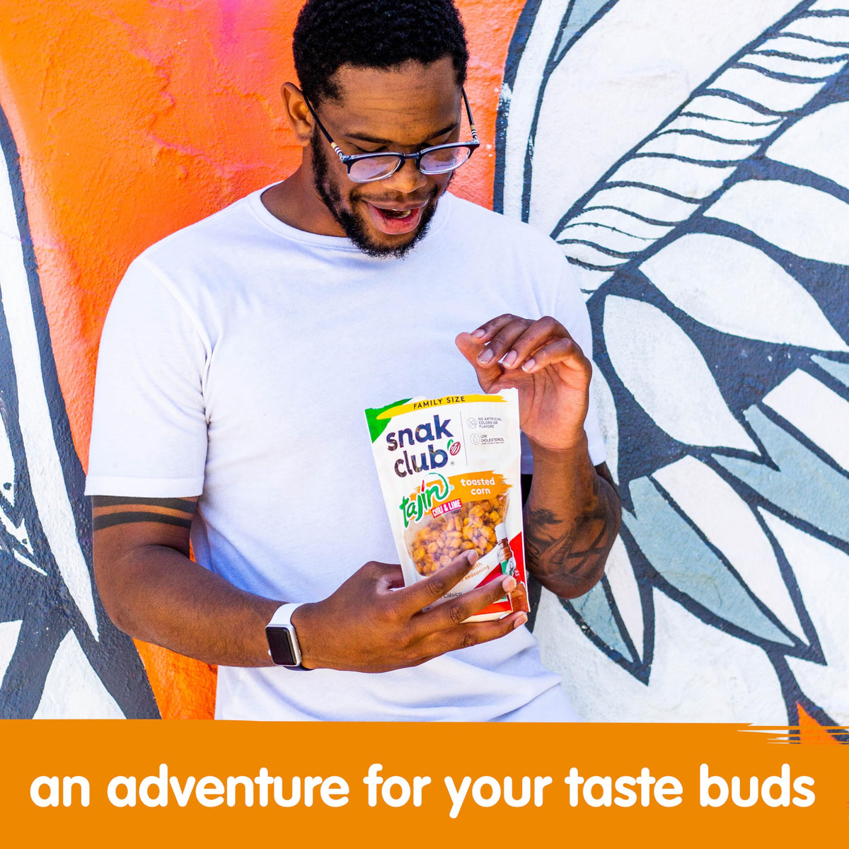 Travel-friendly Snak Club Tajin Toasted Corn ideal on the go.