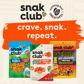 Snak Club Toffee Peanuts resealable bag preserves freshness and crunch.