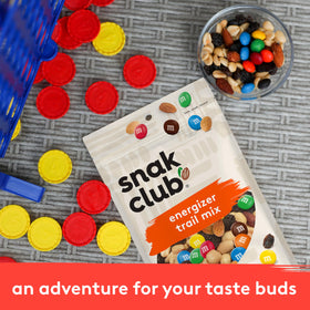 Snak Club Trail Mix nuts and dried fruit close-up highlighting wholesome ingredients.
