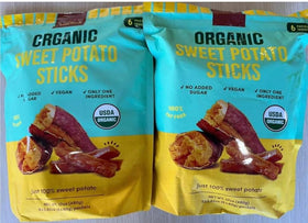 The Snak Yard sweet potato sticks twin pack for convenient on-the-go snacking.