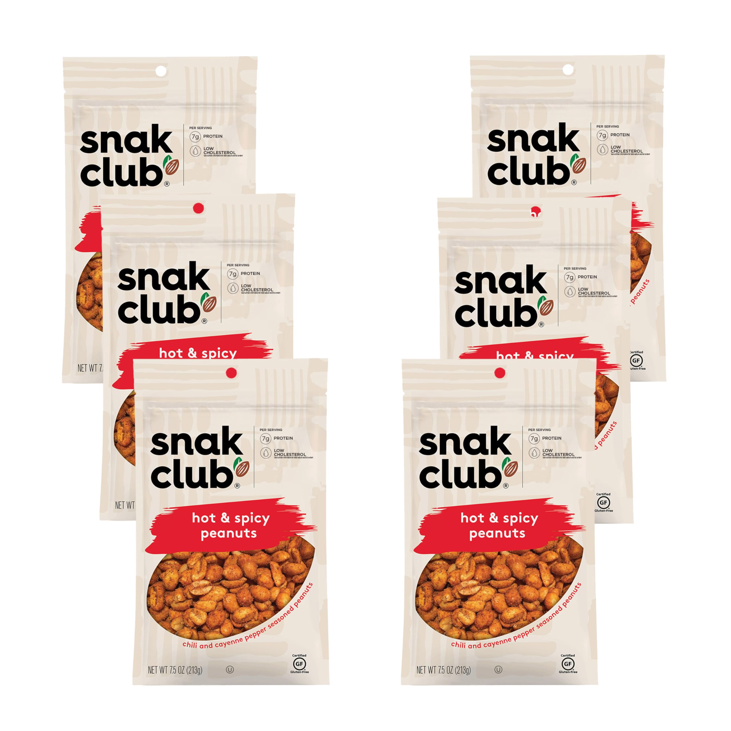 Snak Club Hot and Spicy Peanuts – Gluten-Free Kosher Chili & Cayenne S ...