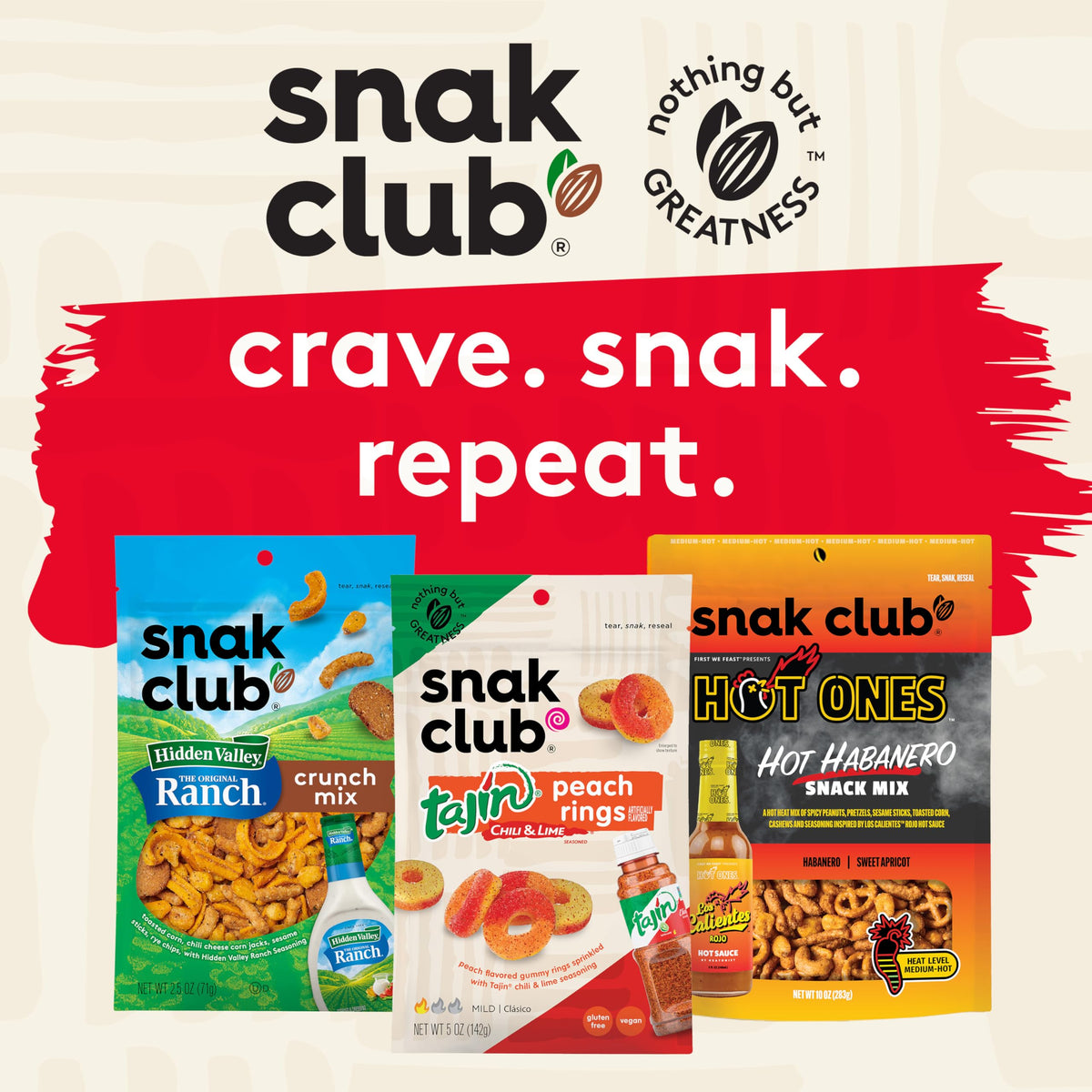 Snak Club Hot Spicy Peanuts protein-packed bite for a satisfying crunch