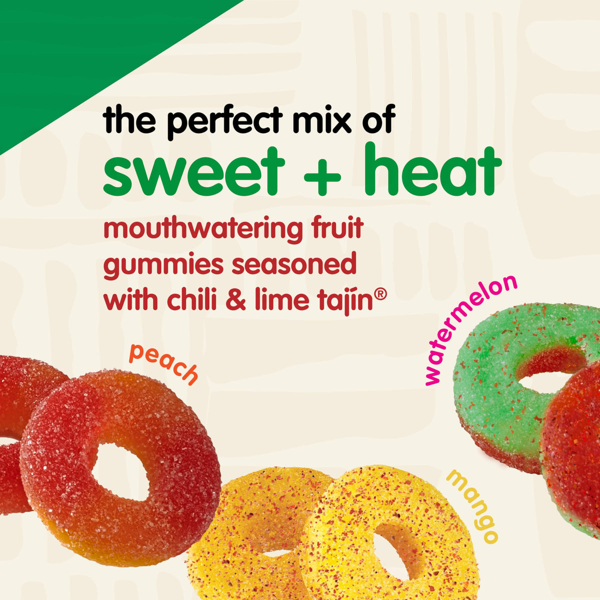 Snak Club Tajín Fruit Rings Mango flavor for on-the-go snacking.