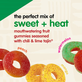 Snak Club Tajín Fruit Rings Mango flavor for on-the-go snacking.