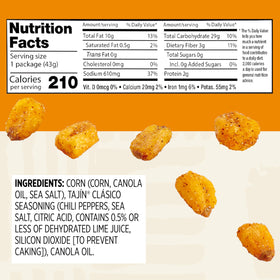 Snak Club Tajin Toasted Corn ideal for lunchboxes and travel