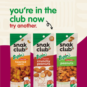 Snak Club Tajin Toasted Corn satisfies snack cravings with tangy crunch