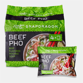 Snapdragon Beef Pho noodles in steaming broth for quick, comforting lunch