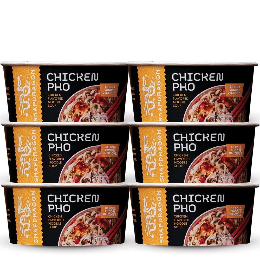 Snapdragon Chicken Pho bowl six-pack ready for quick comfort meals.