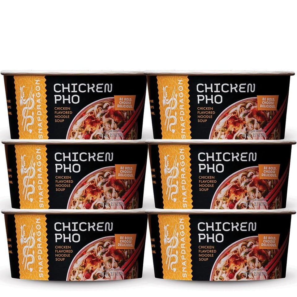 Snapdragon Chicken Pho bowl six-pack ready for quick comfort meals.