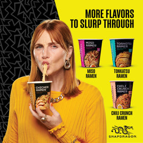 Snapdragon ramen cup soup flavor packet adds savory depth to the bowl.