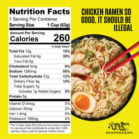 Snapdragon Chicken Ramen Cup vege pack adds color and texture.