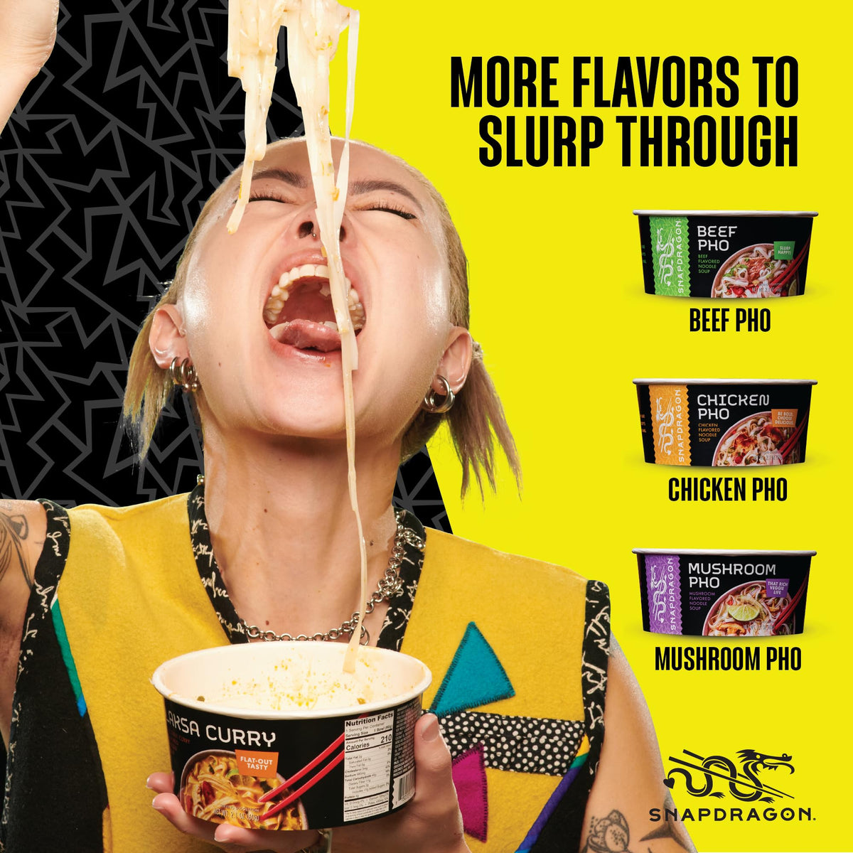 Dried vegetables and flavoring oil in Snapdragon laksa curry pack
