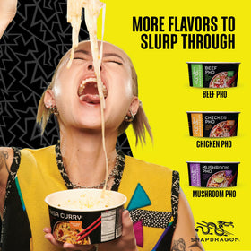 Dried vegetables and flavoring oil in Snapdragon laksa curry pack