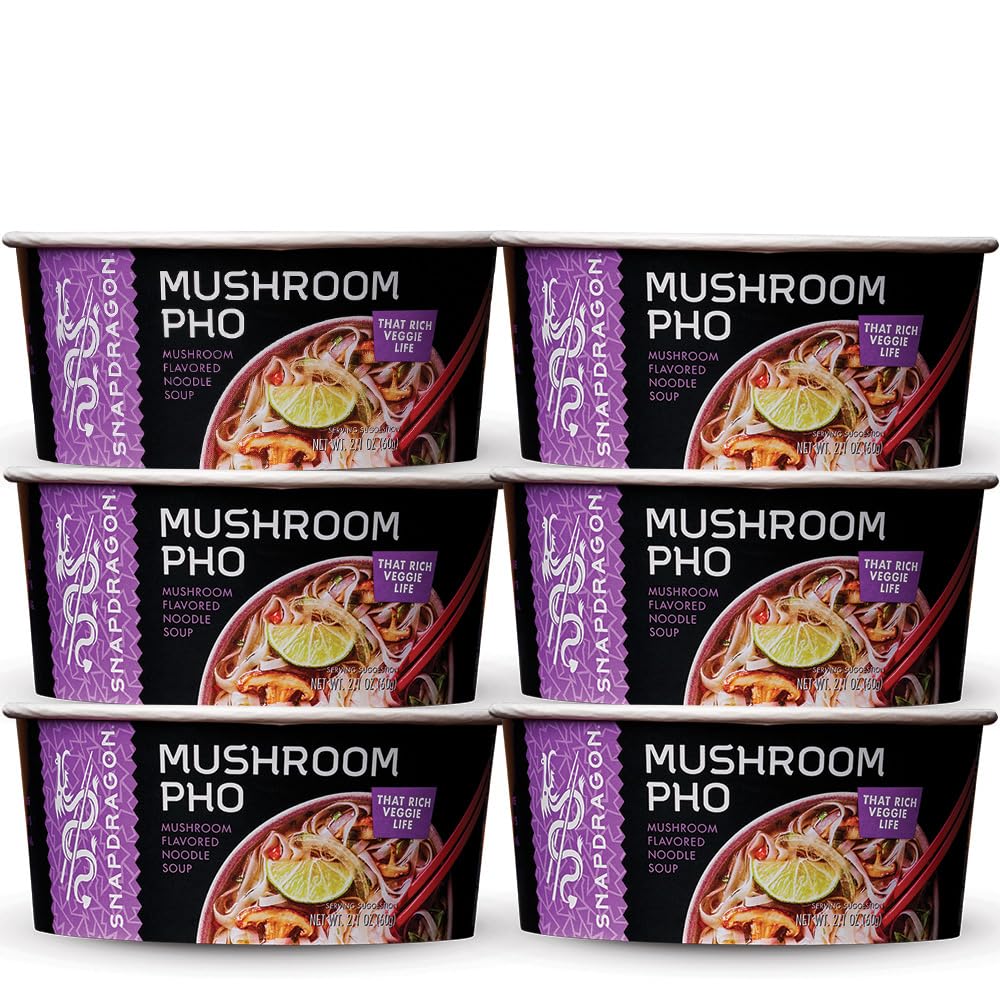 Snapdragon Mushroom Pho bowl six-pack display for quick meals