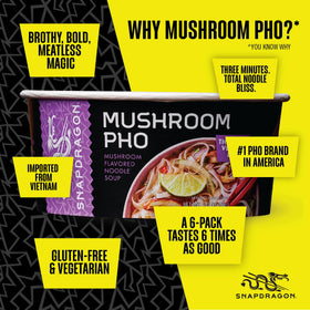 Snapdragon Mushroom Pho ready-to-eat serving for easy meals