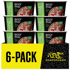 Six-pack Snapdragon Pho Bowls packaging on kitchen counter