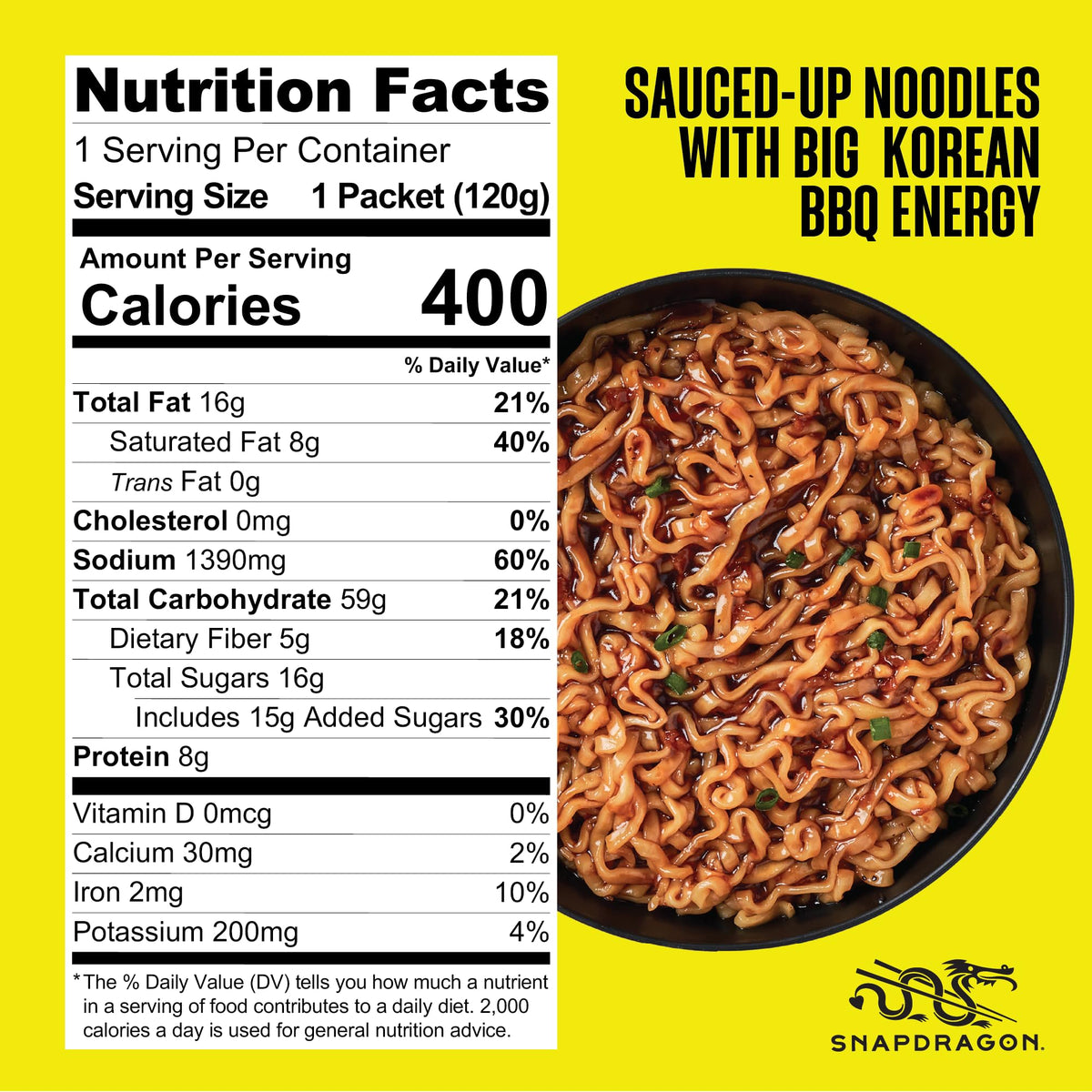 Snapdragon Saucy authentic-wheat noodles with chewy bite