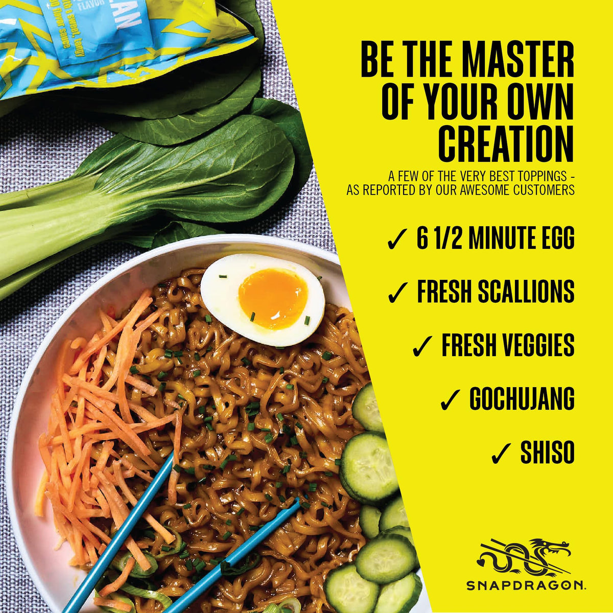 Snapdragon Saucy noodles four-pack for quick prep