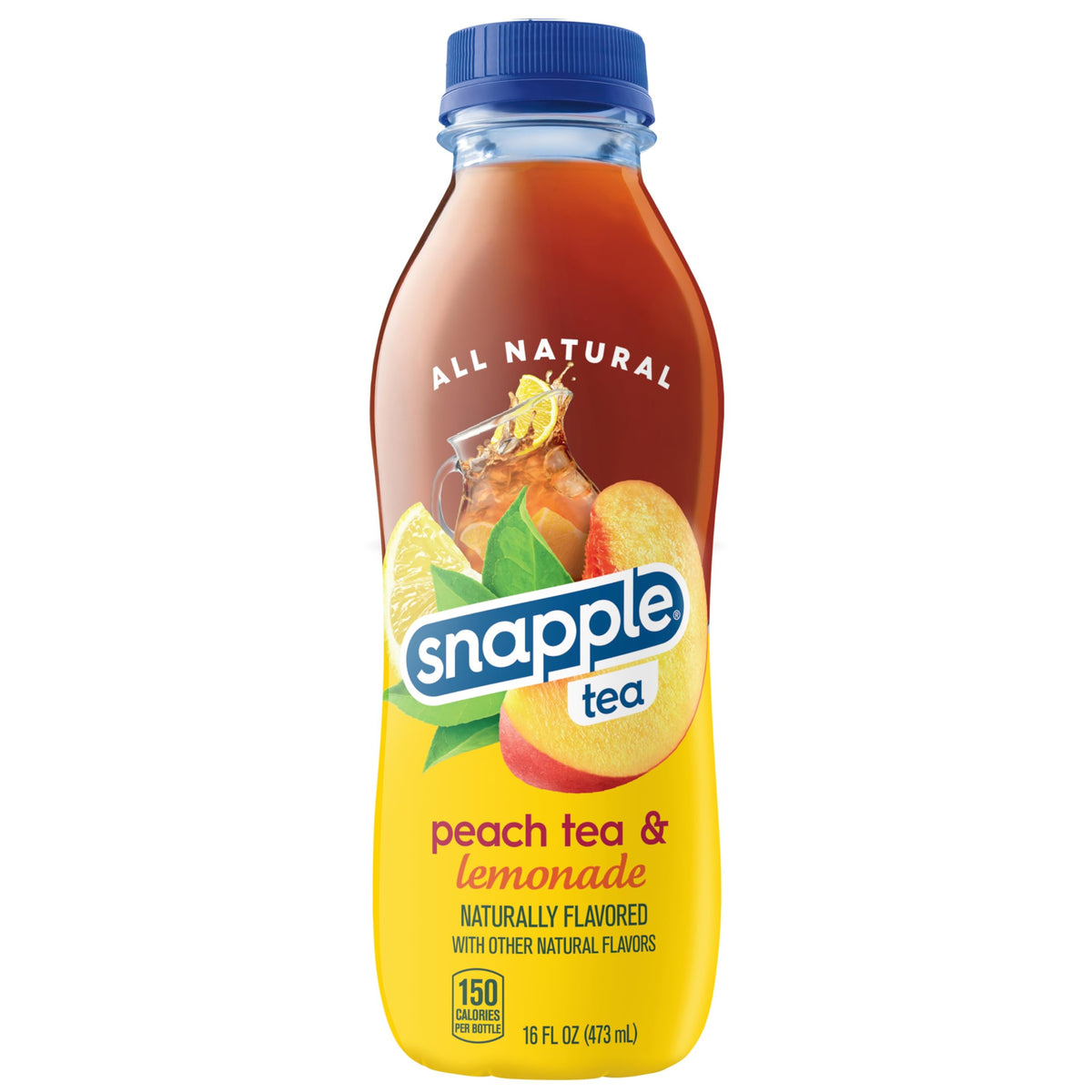 Snapple bottle with straw for quick cooling refreshment