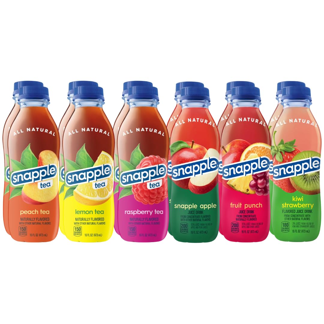 Snapple Tea variety-pack bottles show six flavors for on-demand refreshment