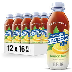 Snapple Zero Sugar Lemon Tea bottle with crisp lemon flavor for on-the-go refreshment