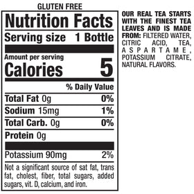 Cap and bottle design of Snapple Zero Sugar Lemon Tea for easy grip