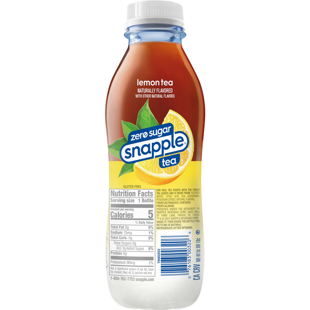 Recycling symbol beside Snapple bottle emphasizing eco-friendly packaging