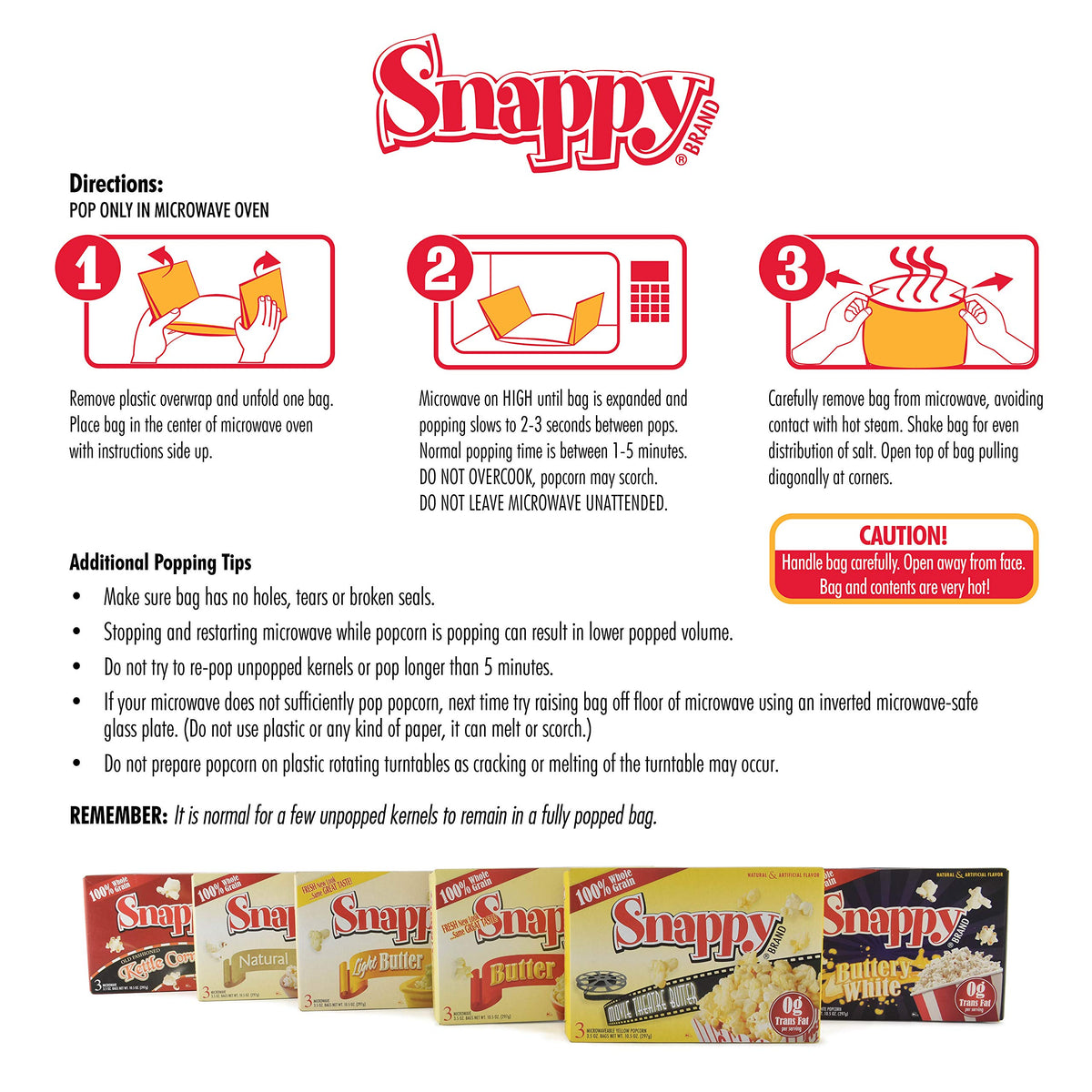 SNAPPY Butter aroma invites cozy snacking during casual gatherings