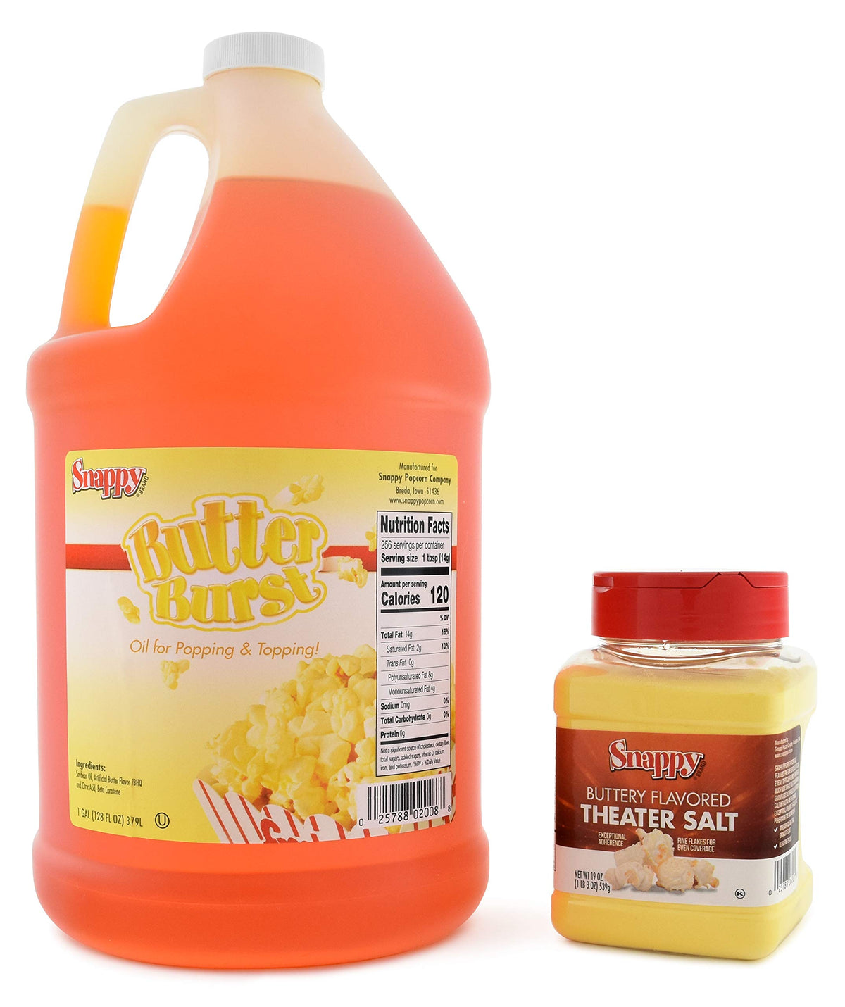 Snappy Butter Burst popcorn kit packaging shows at-home movie night potential.