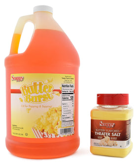 Snappy Butter Burst popcorn kit packaging shows at-home movie night potential.