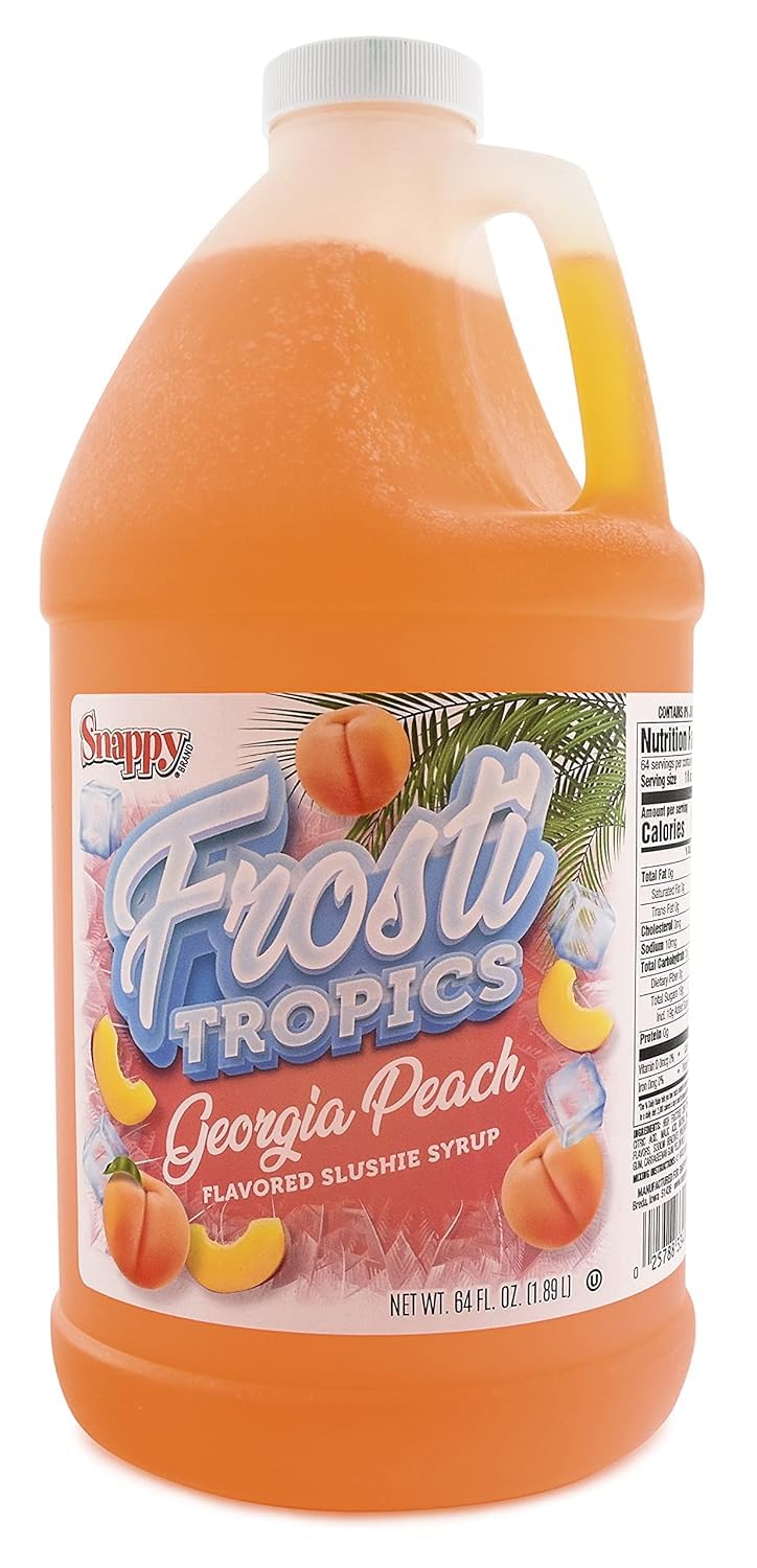 SNAPPY Frosti Tropics Georgia Peach bottle-pour for quick tropical slush at home.
