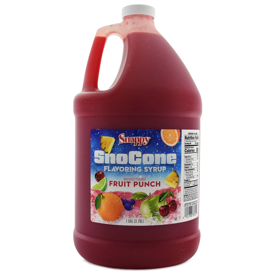 SNAPPY Fruit Punch Sno Cone Syrup bottle pour for quick, consistent shaved ice