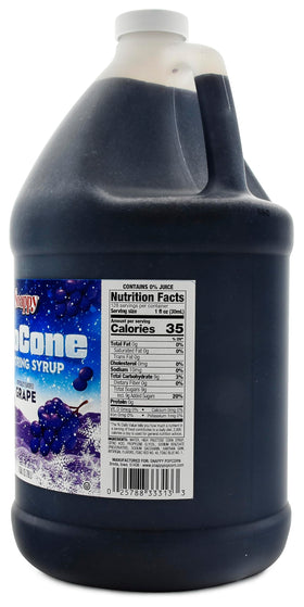 SNAPPY grape sno cone syrup 1-gallon jug ideal for parties and fairs