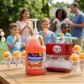 SNAPPY Orange Sno Cone Syrup 1-gallon jug for party-size servings