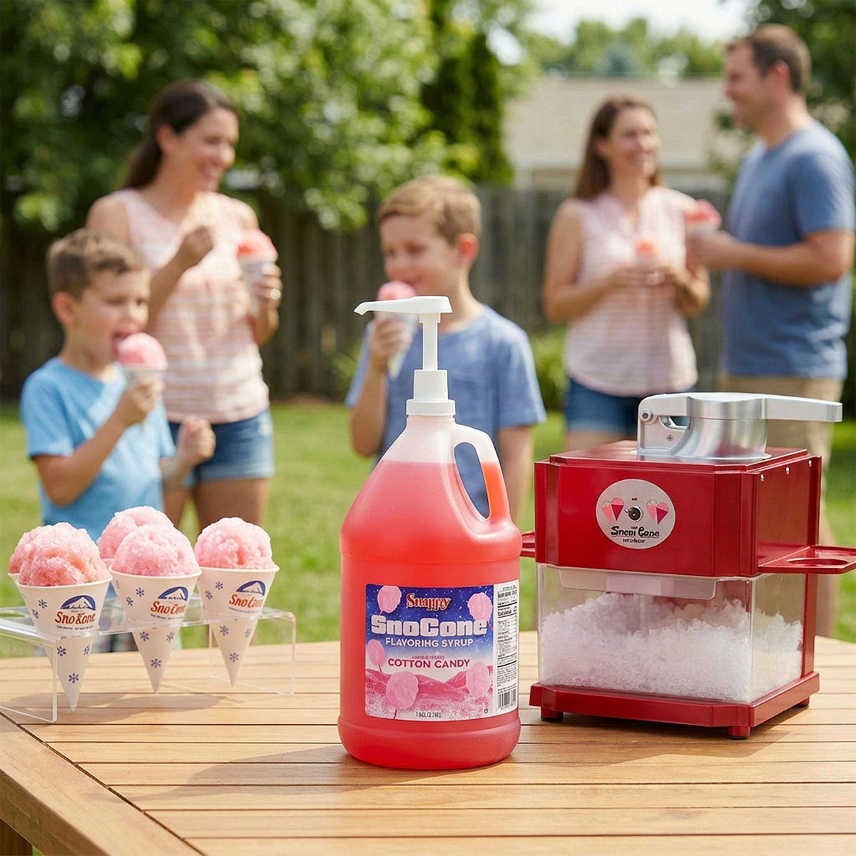 SNAPPY ready-to-use snow cone syrup ideal for parties and fairs