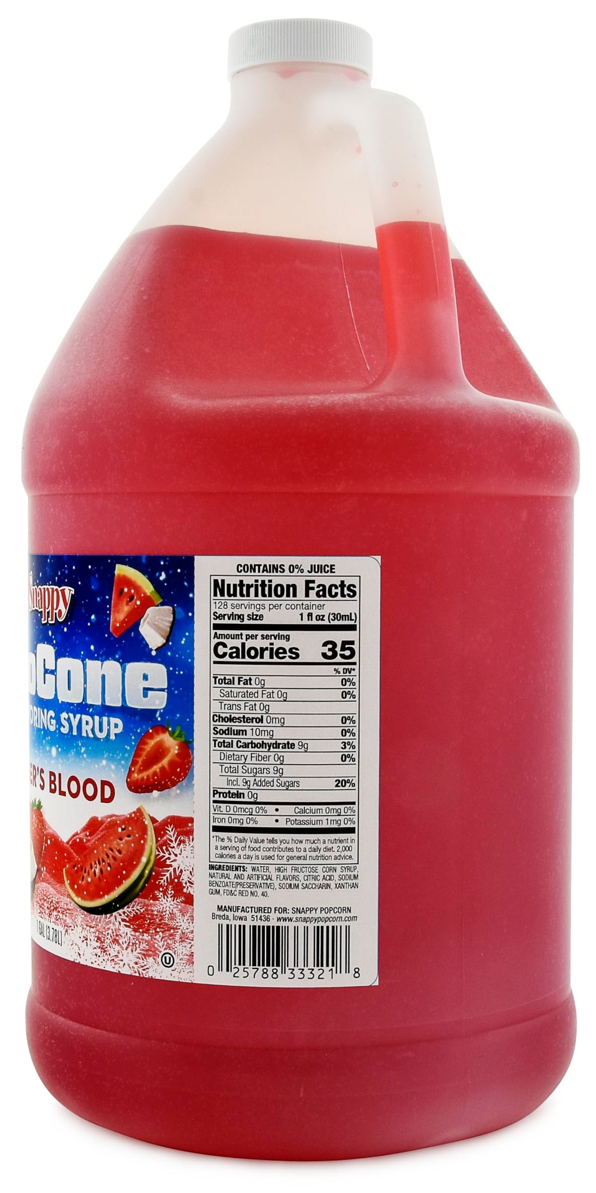SNAPPY Tigers Blood Syrup ready-to-use bottle speeds serving at events