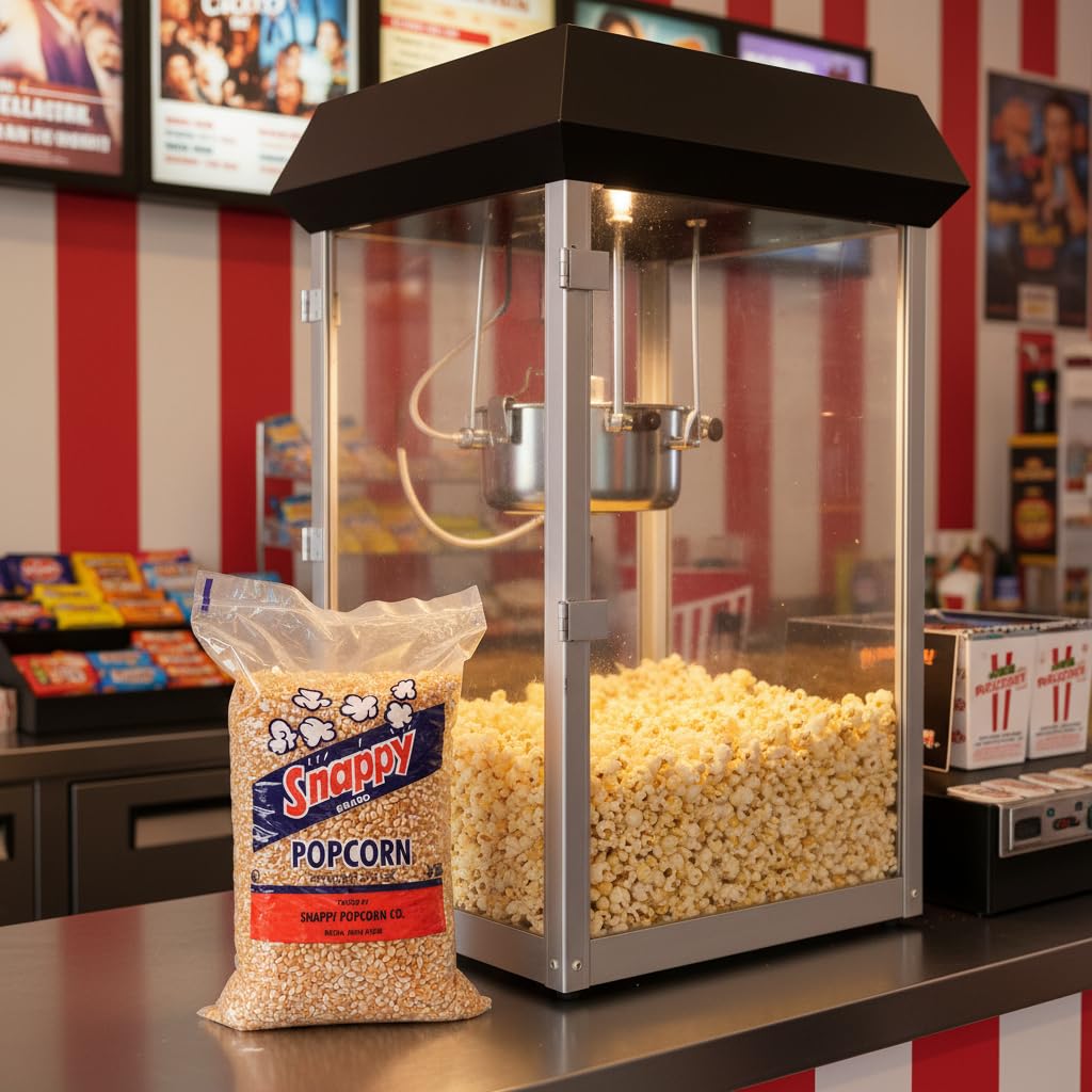 SNAPPY yellow popcorn kernels for air poppers, producing a light, fluffy snack