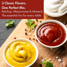 SNAXIE YUM mayonnaise pouches keep dressings pre-portioned and fresh.