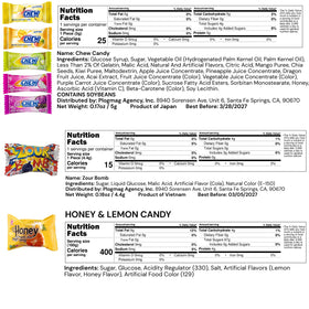 SNAXIE YUM assorted gummies and taffy provide varied textures.