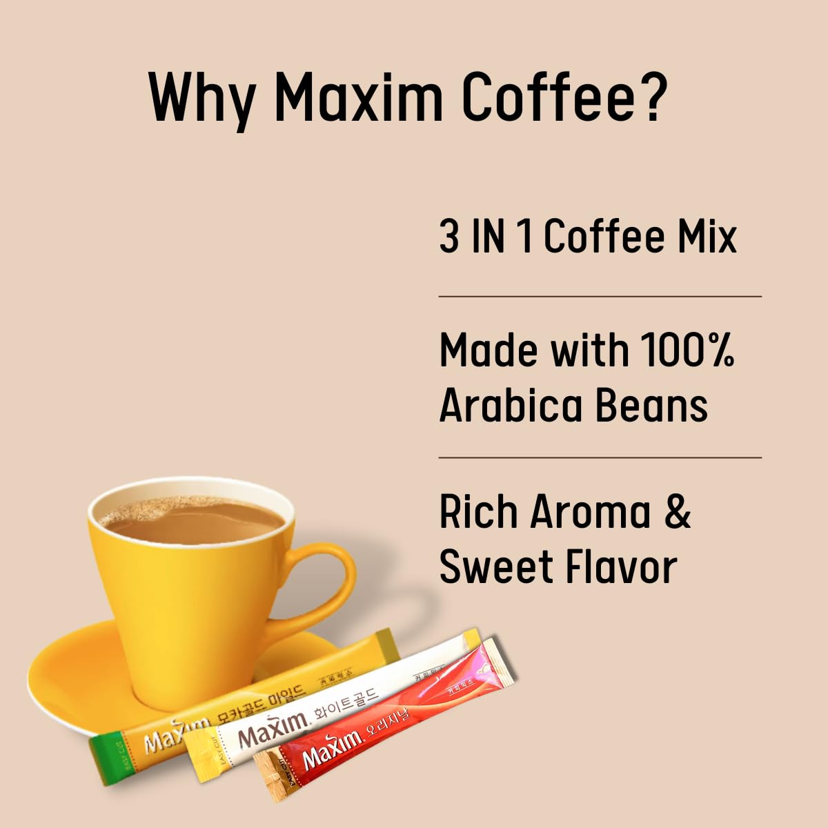 SNAXIE YUM Maxim White Mocha stick adds creamy, lightly sweet texture