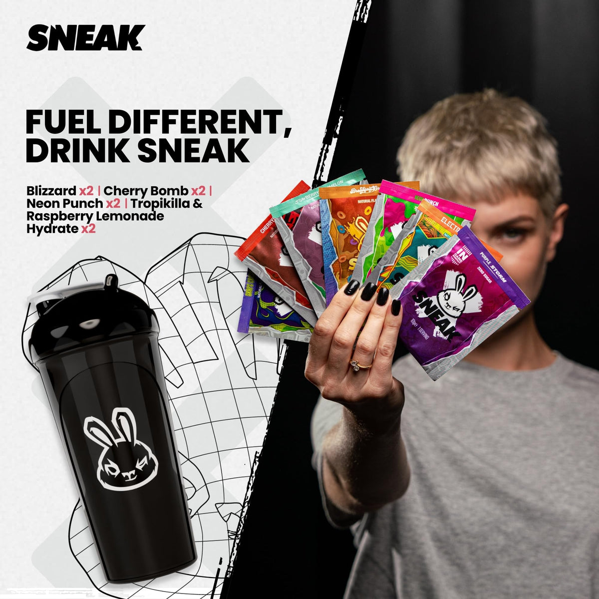 SNEAK Energy Powder Cherry Bomb packet ideal for focused gaming.