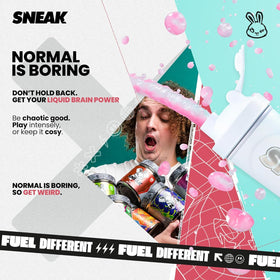 SNEAK Energy Powder Raspberry Lemonade Hydrate packet for hydration and focus.