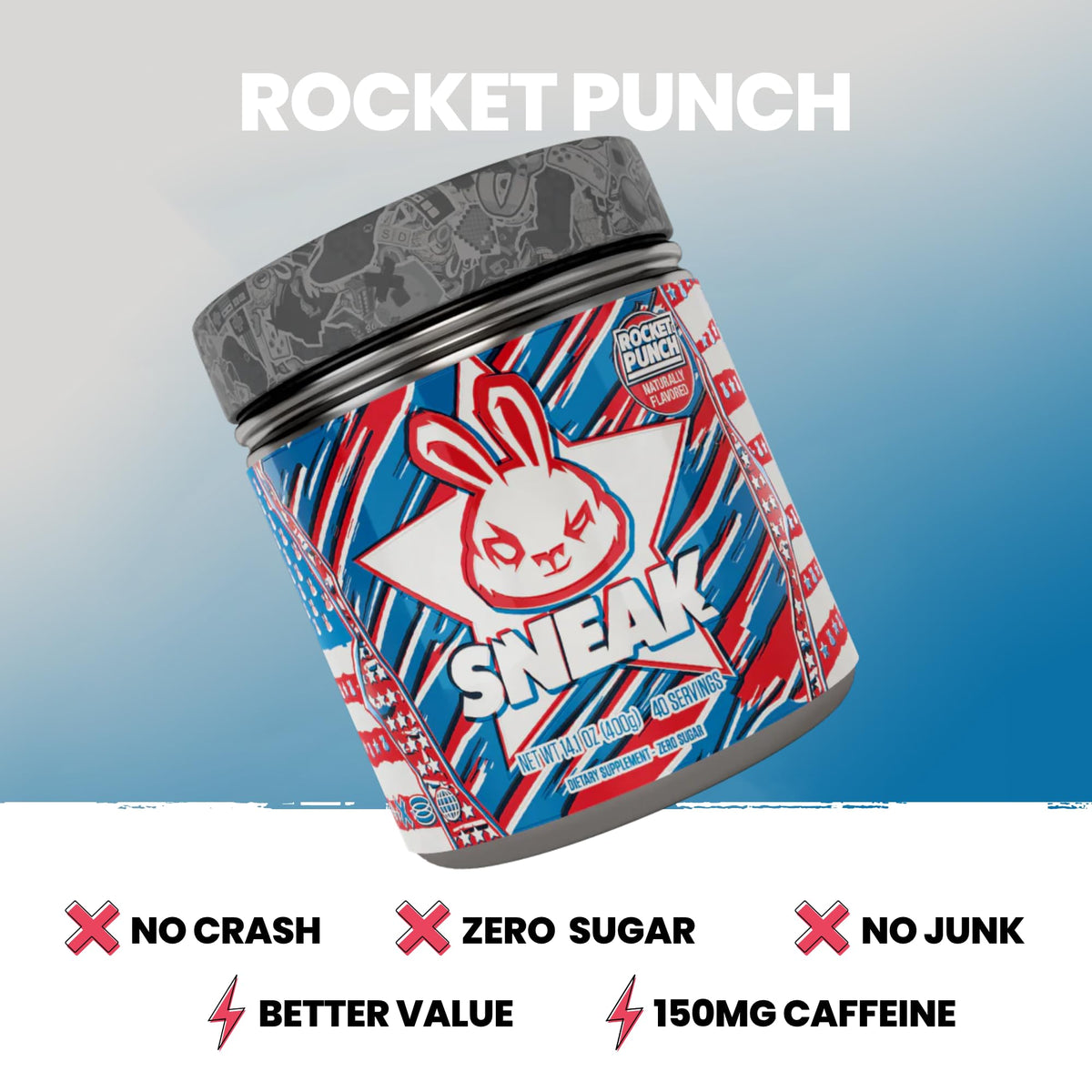 SNEAK Rocket Punch powder scoop for precise dosing and tailored energy