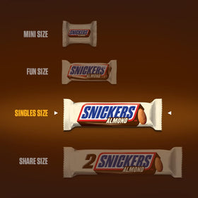 Serving plate with Snickers Almond Bars for dessert or snack