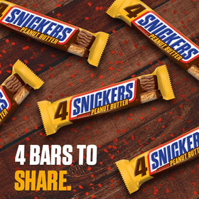 Snickers Squared bars used as a dessert ingredient for extra texture.
