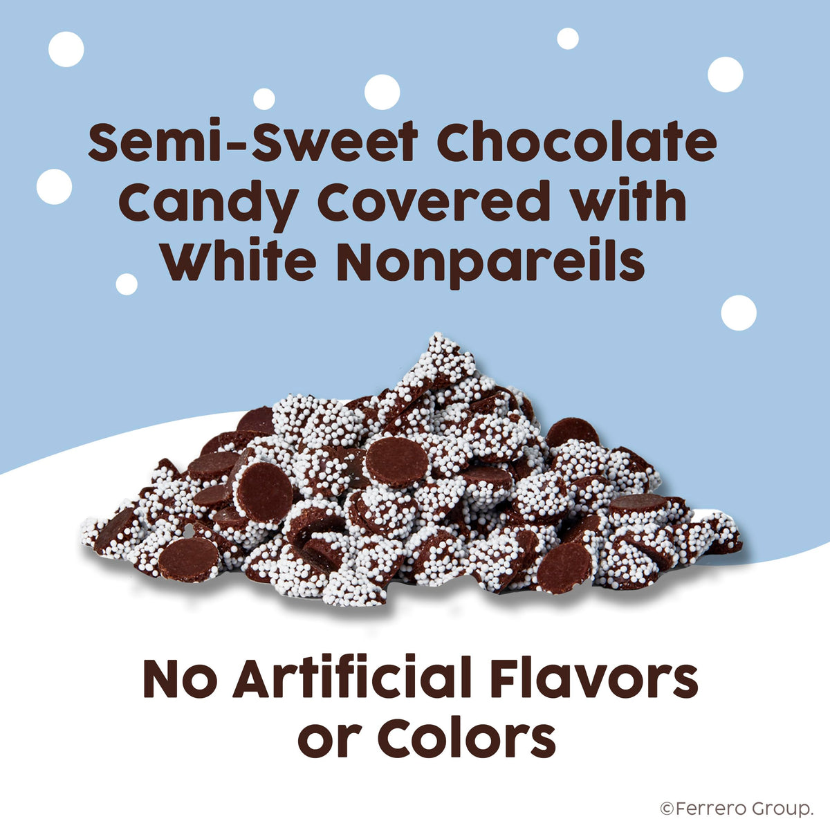 Sno-Caps featured as a movie-night snack with a cocoa crunch in hand.