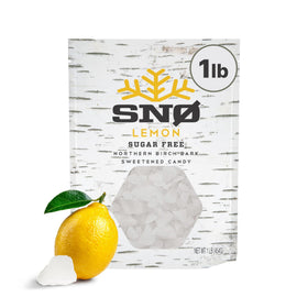 SNØ Lemon Xylitol Candy Chips pack—1 lb bag ideal for post-meal freshness.