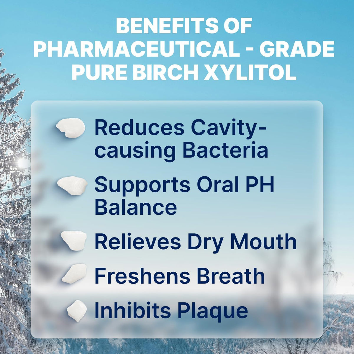 SNØ peppermint xylitol candy chips serving-bowl highlights sugar-free minty snack option.