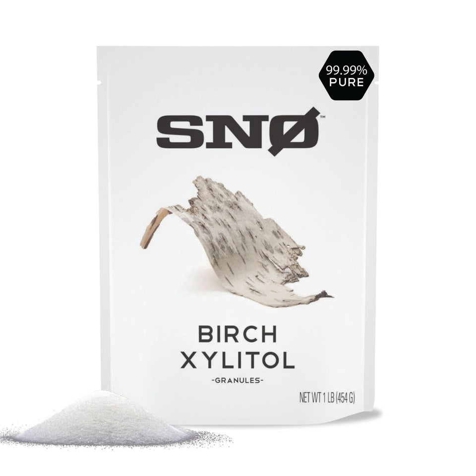 SNØ Pure Birch Xylitol resealable bag for everyday sweetening with long-lasting freshness.