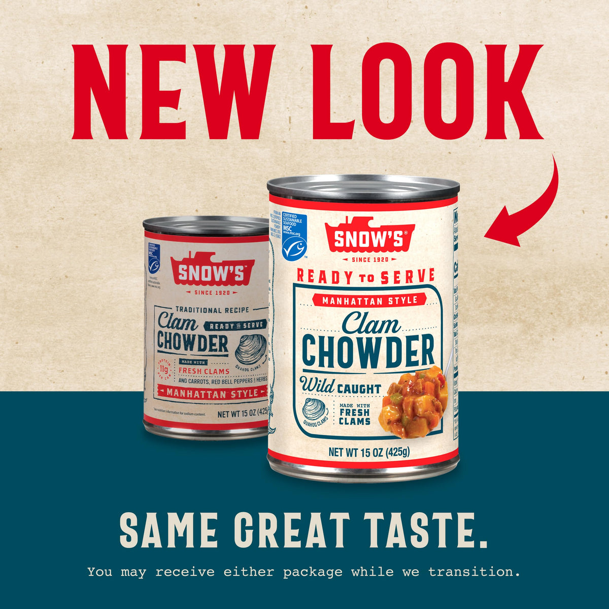 Ready-to-serve Snow's chowder offers convenient meals for busy evenings.